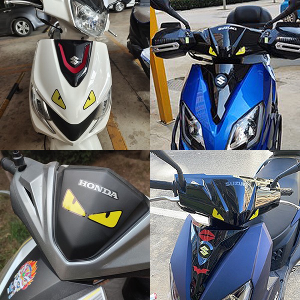 Mắt winker Anime Nhãn dán phản chiếu Dán mắt quỷ quái vật Xe đạp xe ô tô Decal không thấm nước cho Honda Beat Xrm 125