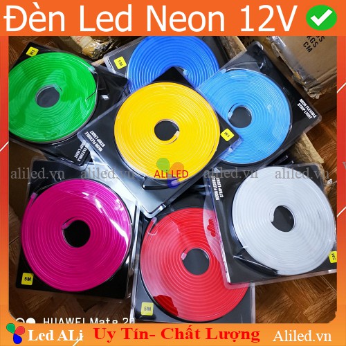 Đèn led Neon 12V cuộn 5m, Neon sign 12V