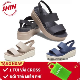 cross cross dép sandal💖FREESHIP💖dép sandal đế cao họa tiết nhiều màu lựa chọn SHINSANDAL7Y1 tặng thêm 1 túi vải đựng s