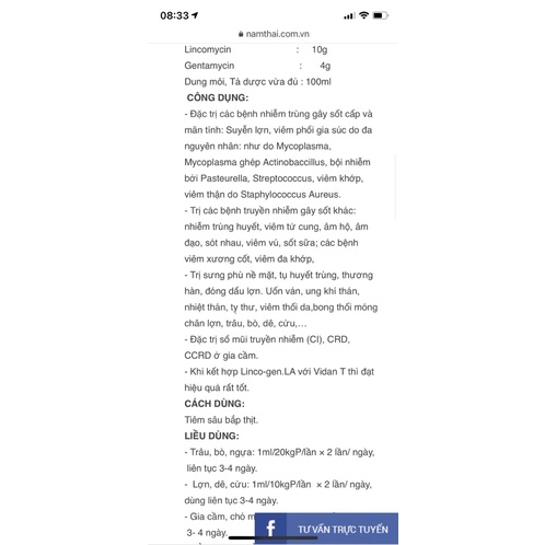 100ml Linco gen LA - hen, sưng phù đầu, ... trên gà, vịt, ngan, heo, trâu, bò