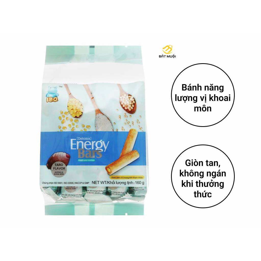 Bánh ống ngũ cốc năng lượng Energy Bar I.B.O 160g (16 thanh)