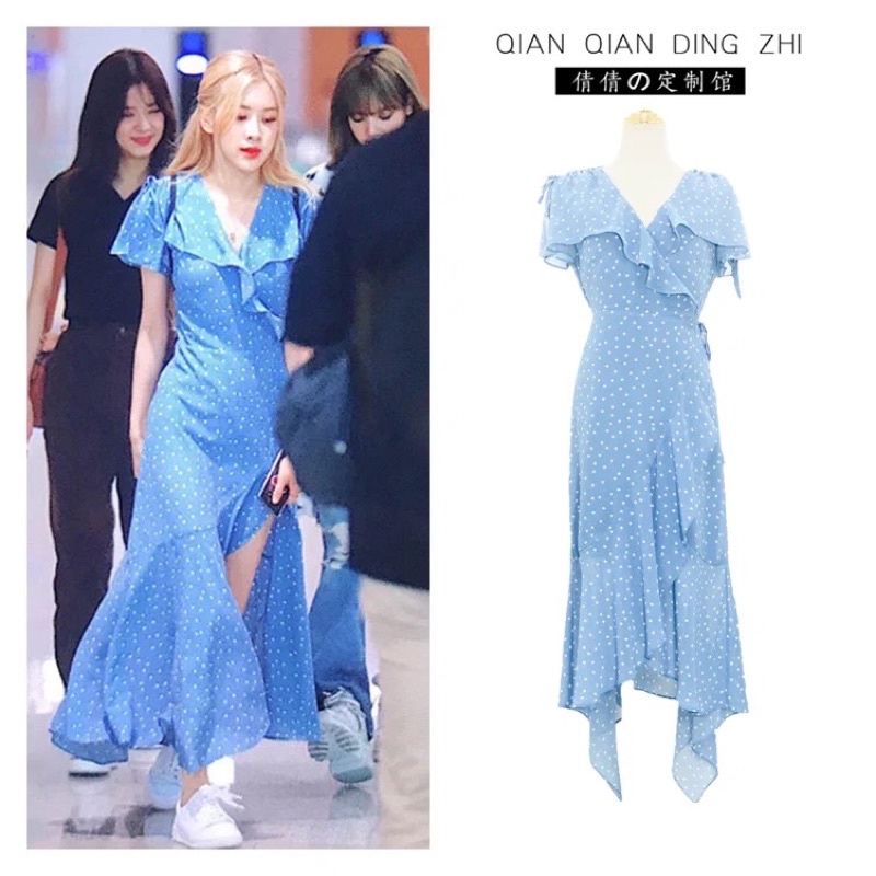 Đầm Rosé Tay Cánh Tiên Xẻ Tà Bánh Bèo Thời Trang Dành Cho Nữ
