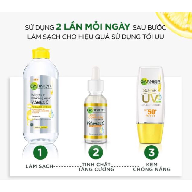 Tinh Chất Dưỡng Sáng Da Mờ Thâm Garnier Light Complete Vitamin C 30X Booster Serum