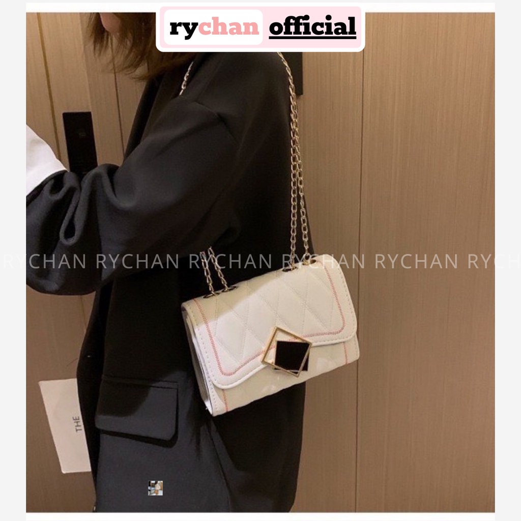 Túi Xách Đeo Vai Dây Xích Khóa Vuông Sang Trọng - RY045