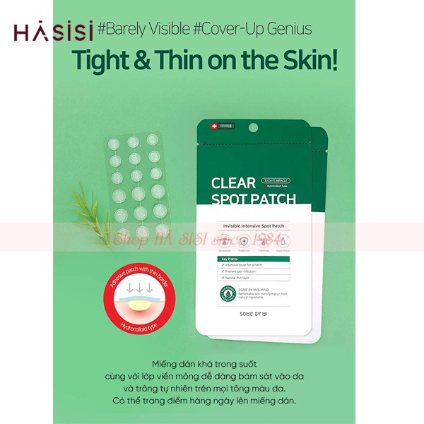 Miếng Dán Hỗ Trợ Giảm Mụn Thần Kỳ SOME BY MI CLEAR SPOT PATH Clear Spot Patch (SET 18 MIẾNG )