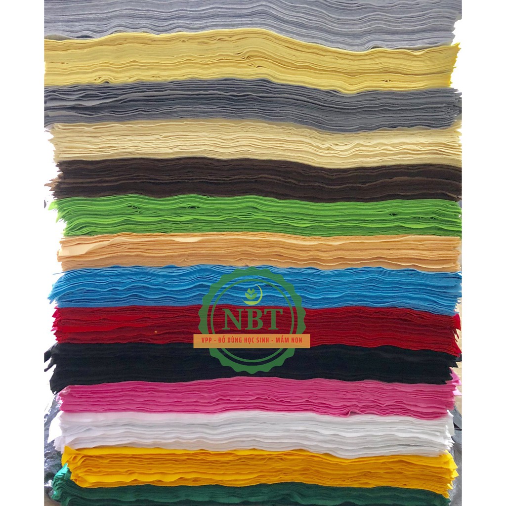 Vải nỉ mềm, vải dạ mầm non khổ 70*60cm làm handmade, treo nôi may treo nôi, làm móc khoá, sách vải, đồ chơi