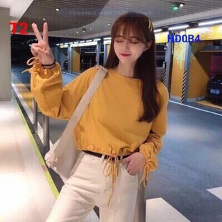 Áo croptop da cá rút dây phồng - (Siêu Hot)