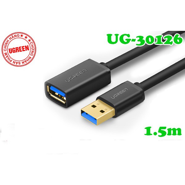 Cáp nối dài USB 3.0 dài1.5m Ugreen 30126 -30127