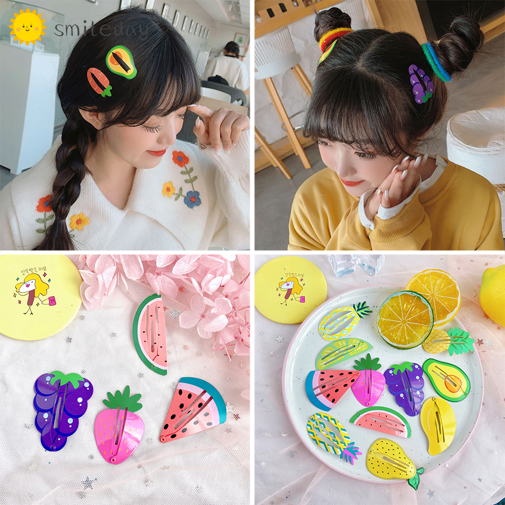 Kẹp tóc họa tiết trái cây dễ thương cho nữ