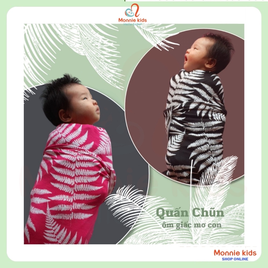 Quấn chũn cho bé COCOON, quấn vải cổ điển chất liệu thân thiện - Monnie Kids