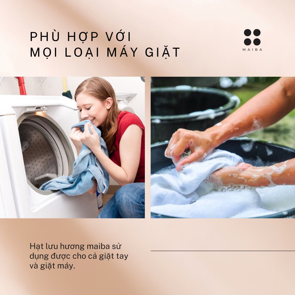 Viên Giặt Xả Thơm Quần Áo MAIBA Lưu Hương Lâu Phai Độc Đáo 100G