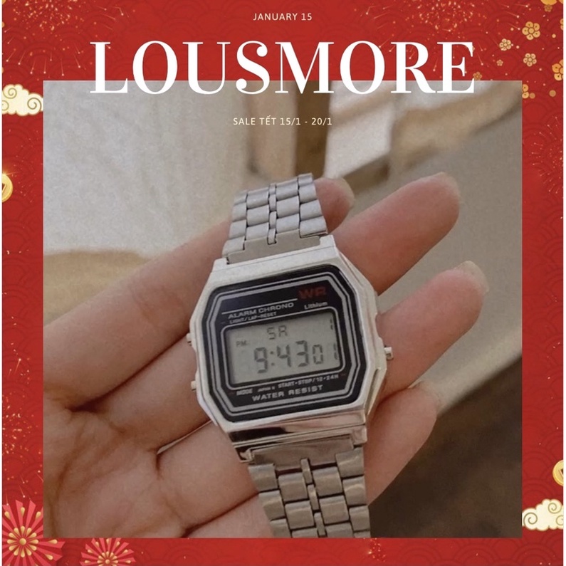 Đồng hồ điện tử nam nữ dây thép cực đẹp full chức năng DHT1 LOUSMORE | BigBuy360 - bigbuy360.vn