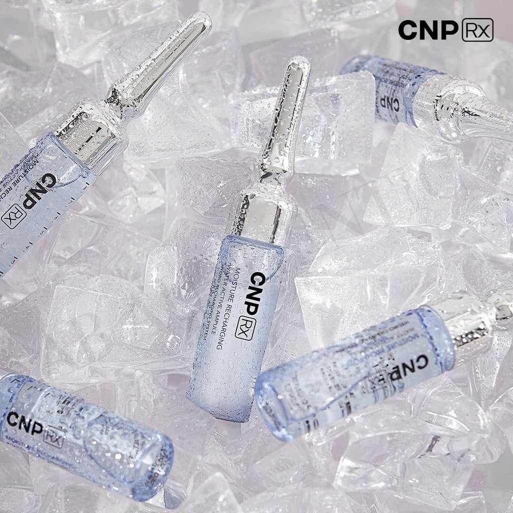 [1ml] Gói sample tinh chất siêu cấp nước tái tạo da Cnp Rx Moisture Recharging Water Active Ampule với keo ong xanh