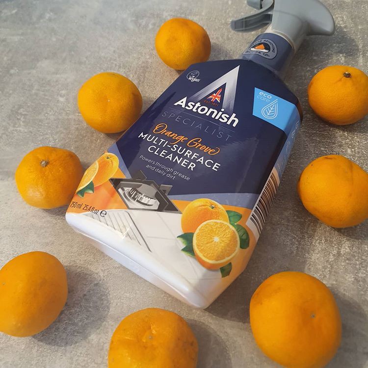 Nước lau bếp tẩy rửa bếp dầu mỡ ASTONISH dung dịch tẩy rửa nhà bếp tẩy đa năng các vết bẩn trong bếp hương cam C6790