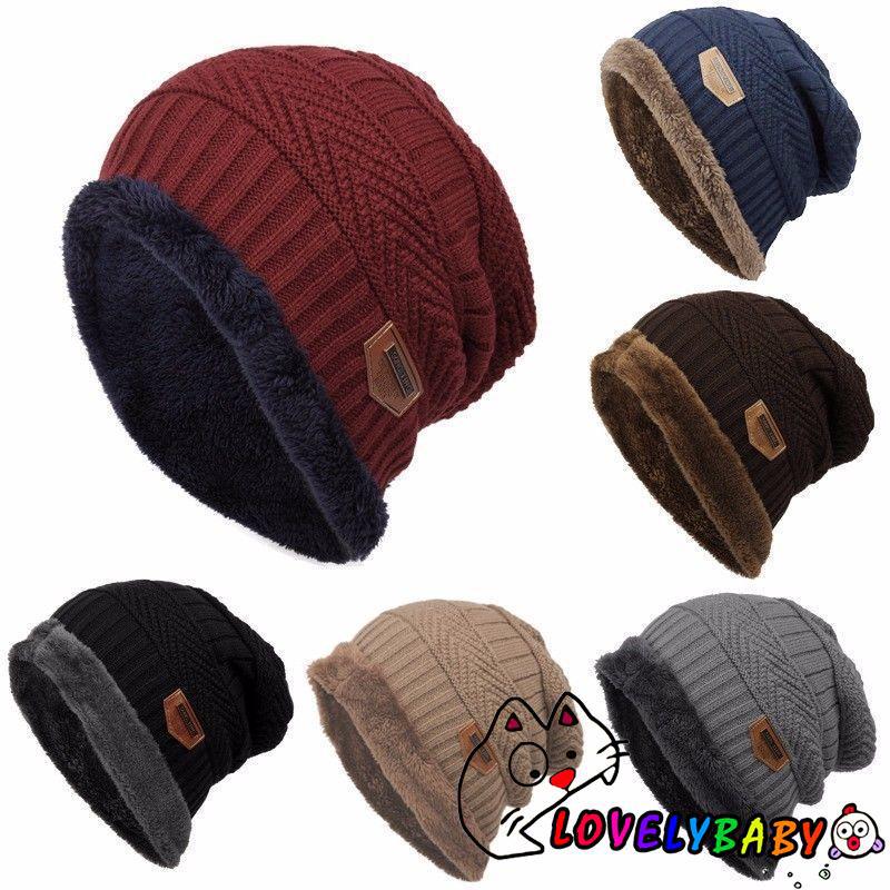 Mũ len đan trùm đầu ấm áp thời trang cho nam nữ