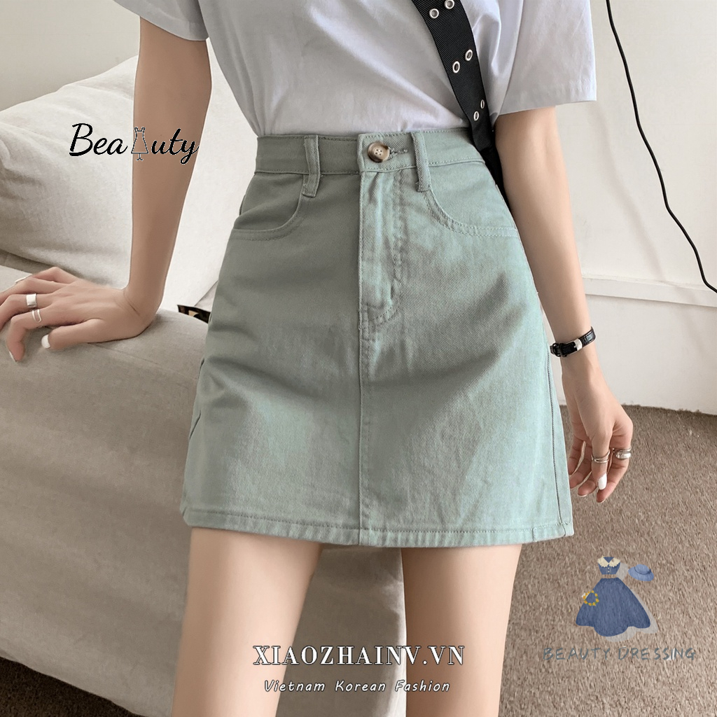 Chân váy MURIOKI dáng chữ A lưng cao phong cách Hàn Quốc trẻ trung thời trang dành cho nữ