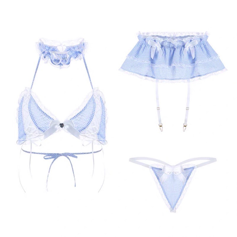 Cosplay Sexy / Kẻ Xanh Caro - Cosplay Hầu Gái - Set Nội Y Ngủ Quyến Rũ • LL2398 | BigBuy360 - bigbuy360.vn