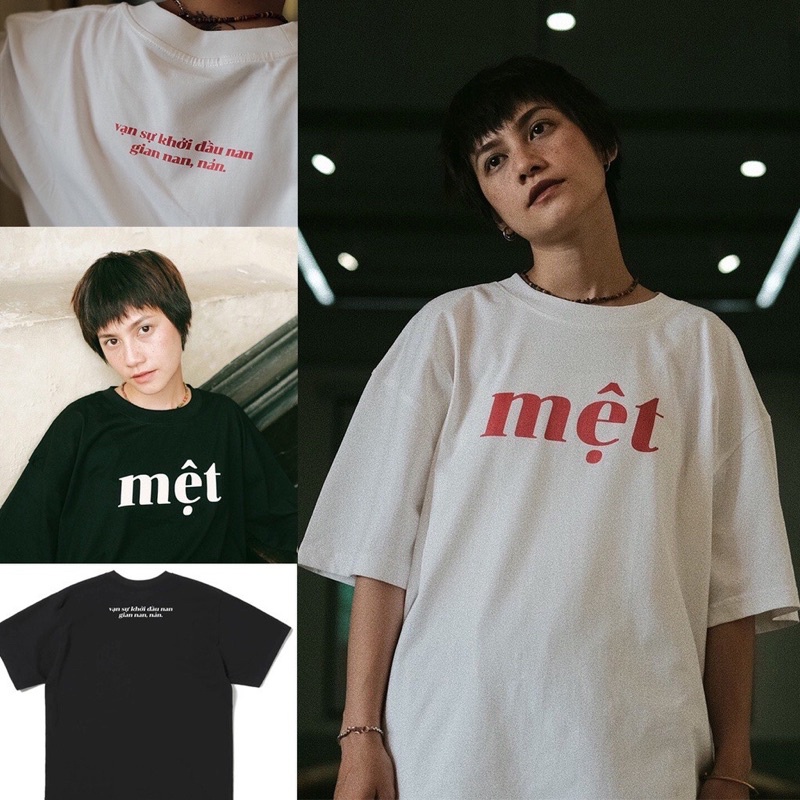 Áo Thun Mệt Unisex Đủ Size M L XL XXL - Slogan Hot Trend
