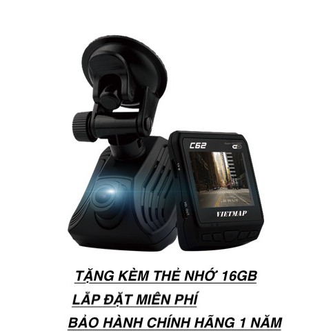 Camera hành trình Vietmap C62 - Ghi hình trước sau, kết nối wifi điện thoại