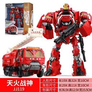 Đồ chơi lắp ráp robot transformer biến hình ô tô cứu hoả