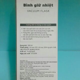 Bình nước giữ nhiệt VinMart 350ml