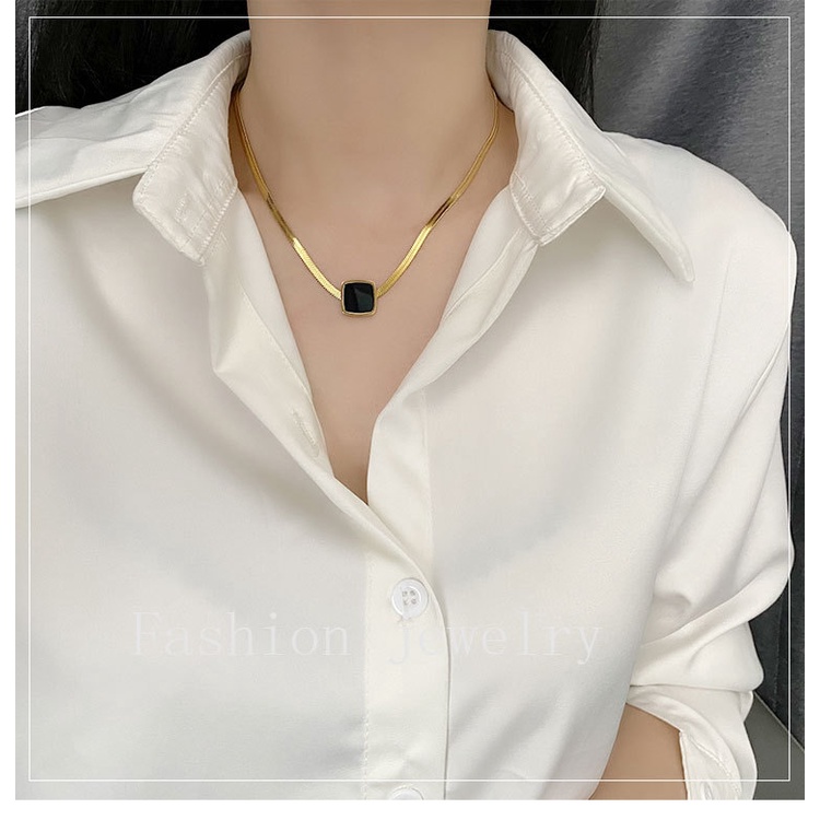 Dây chuyền vòng cổ nữ titan dây mì mặt vuông X7-308 - CAM KẾT KHÔNG GỈ, KHÔNG BAY MÀU - BẢO HÀNH 12 THÁNG