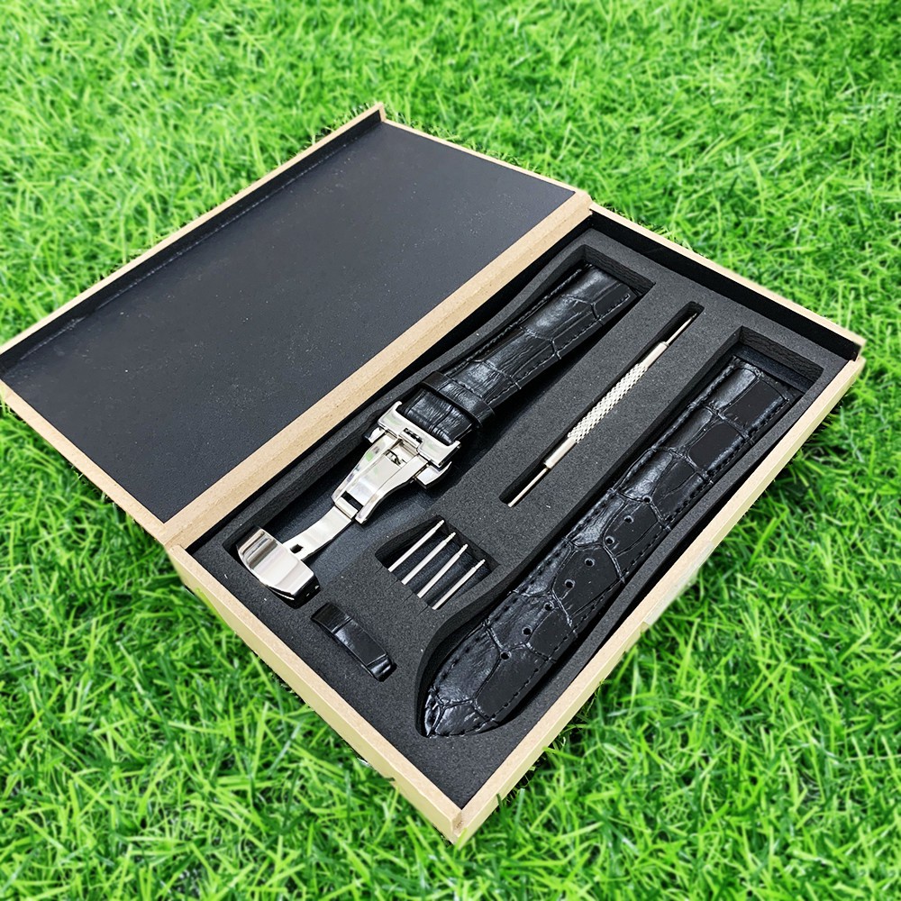 DÂY DA ĐỒNG HỒ DA BÒ KHÓA BƯỚM CAO CẤP 316L