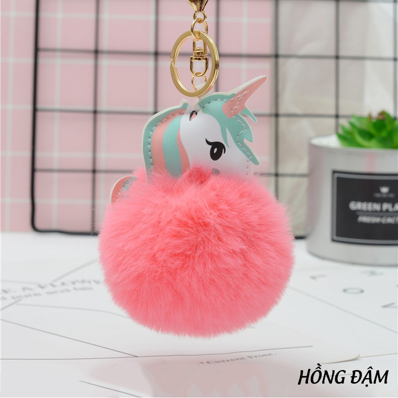 [Mã WASKT410K giảm 10K đơn 50K] Móc Bông Treo Túi Xách Ngựa Unicorn Cute 8cm