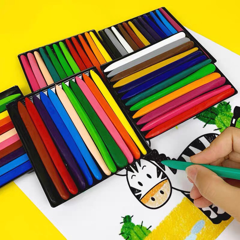Bộ 24-36 Bút Màu Hữu Cơ Crayon Cao Cấp Cho Bé Tập Vẽ Không Bẩn Tay Thân Thiện Môi Trường An Toàn Tiết Kiệm