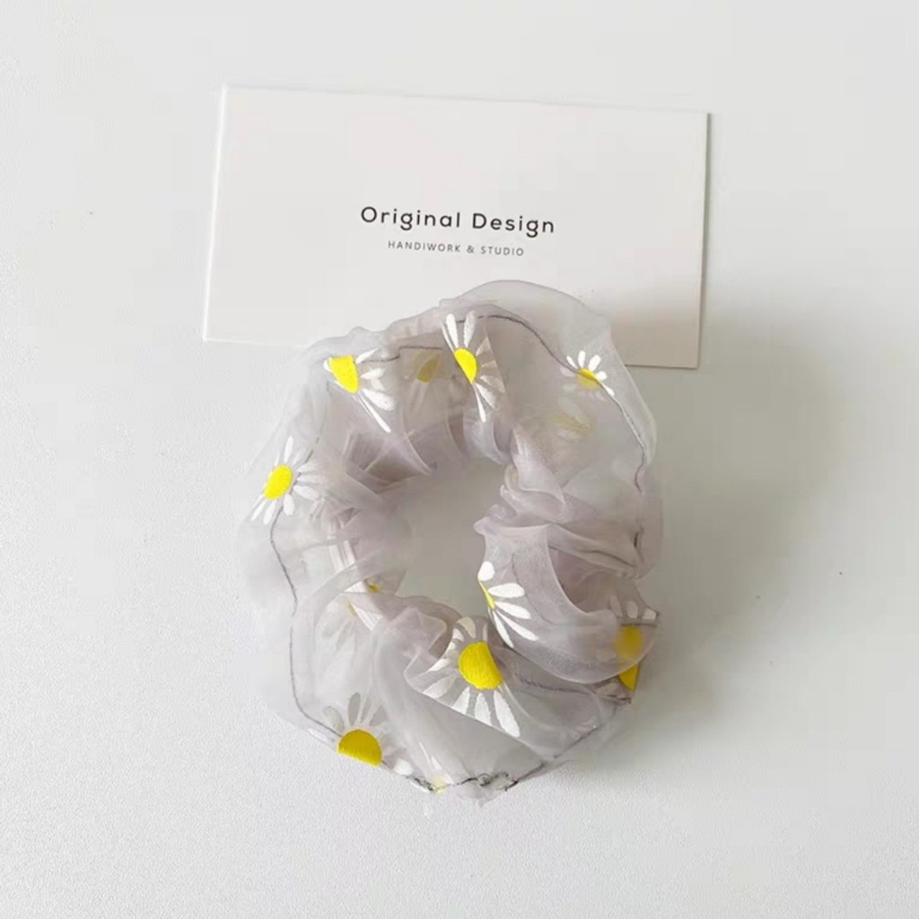 sỉ 100 chiếc scrunchies hoa cúc xinh