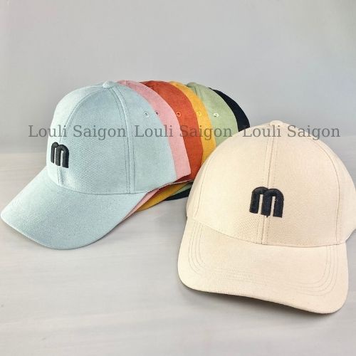 Mũ lưỡi trai nam nữ vải nhung thời trang, phong cách nón Hàn Quốc cao cấp