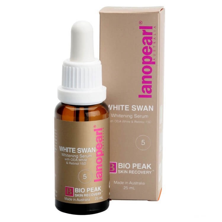 Serum nhau thai cừu dưỡng trắng da Lanopearl White Swan Whitening Serum 25ml