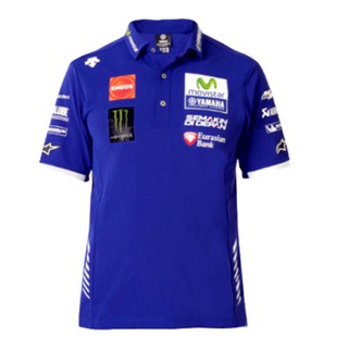 Áo Polo nam Yamaha Monster energy Motocross Superbike Polo Áo sơ mi xanh,