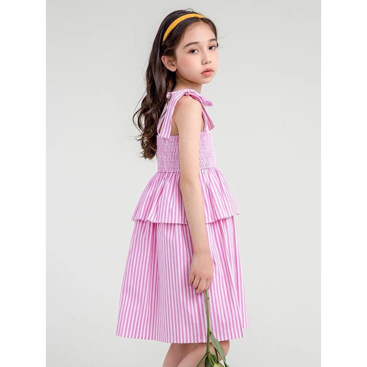 Váy Melisa 2 dây kẻ hồng