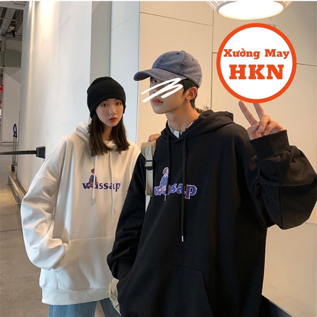 Áo Hoodie Quốc Dân Nam Nữ  In Logo Wassap Mã 695 Xưởng May HKN | BigBuy360 - bigbuy360.vn