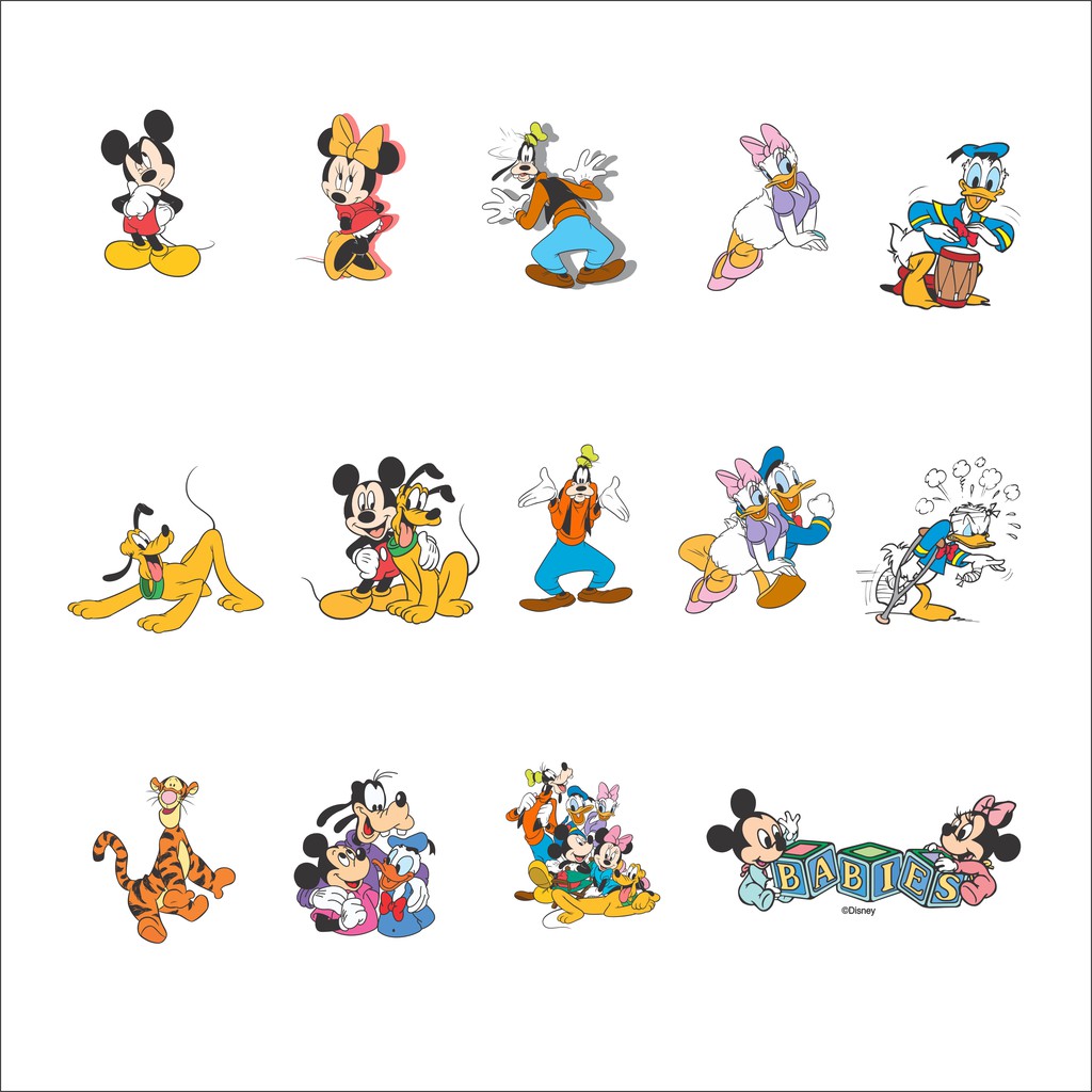 Hình ủi , hình ép nhiệt - bộ full mẫu hoạt hình Disneyy siêu cute