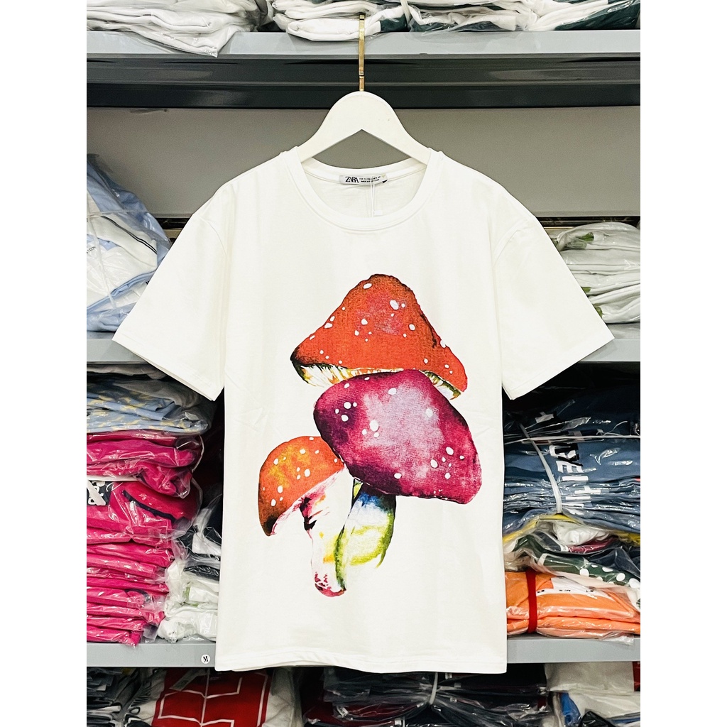 ÁO THUN ZARA VNXK HỌA TIẾT HOT 2022 - COTTON 100% 4C FORM CHÂU ÂU