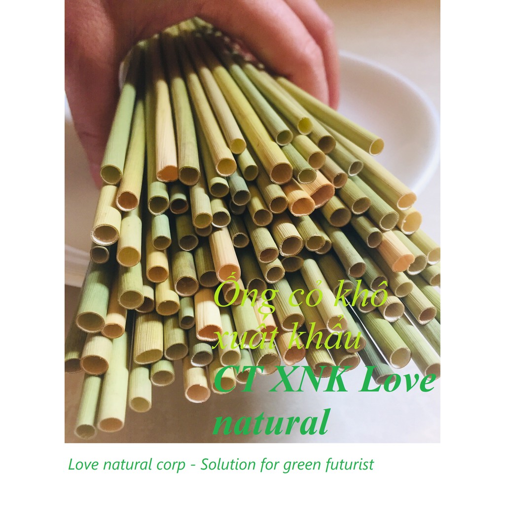 Ông hút cỏ bàng/tre khô Love natural xuất khẩu Châu Âu (100 ống) để được 6 tháng | BigBuy360 - bigbuy360.vn