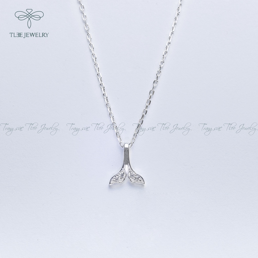 Dây chuyền bạc nữ TLEE mặt hình đuôi cá nạm đá lấp lánh NCJ D0106