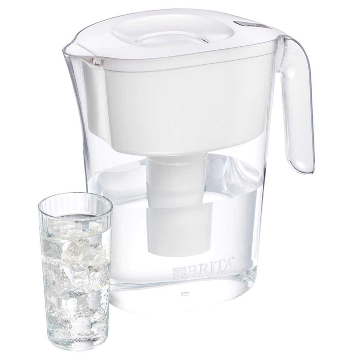 Bộ bình lọc nước Brita Lake Pitcher + 2 lõi lọc, White