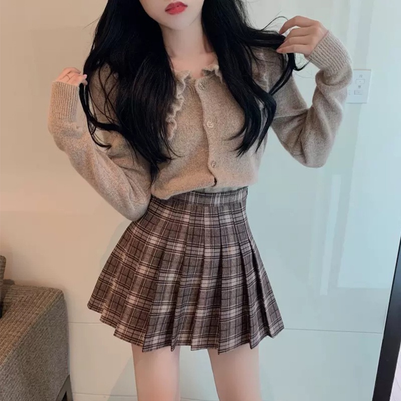 Chân váy tennis kẻ caro kiểu chân váy xoè xếp ly có lót trong cạp lưng cao mặc đi chơi học làm tập thể thao đẹp | BigBuy360 - bigbuy360.vn