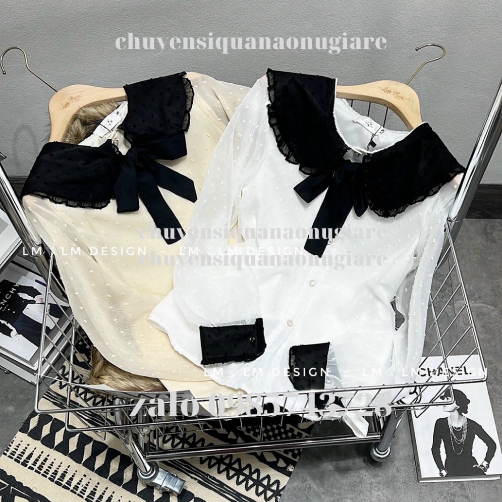 áo sơ mi tay bồng tiểu thư kaca có video+ ảnh thật HB0001 chuyensiquanaonugiare