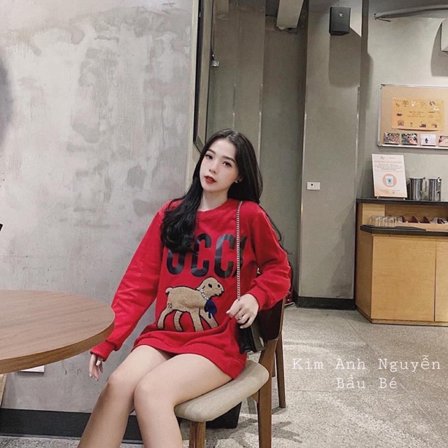 Áo nỉ dáng giấu quần mùa thu siêu xinh siêu xinh