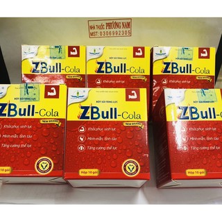 Bột sủi tăng lực ZBULL-cola hộp 10 gói