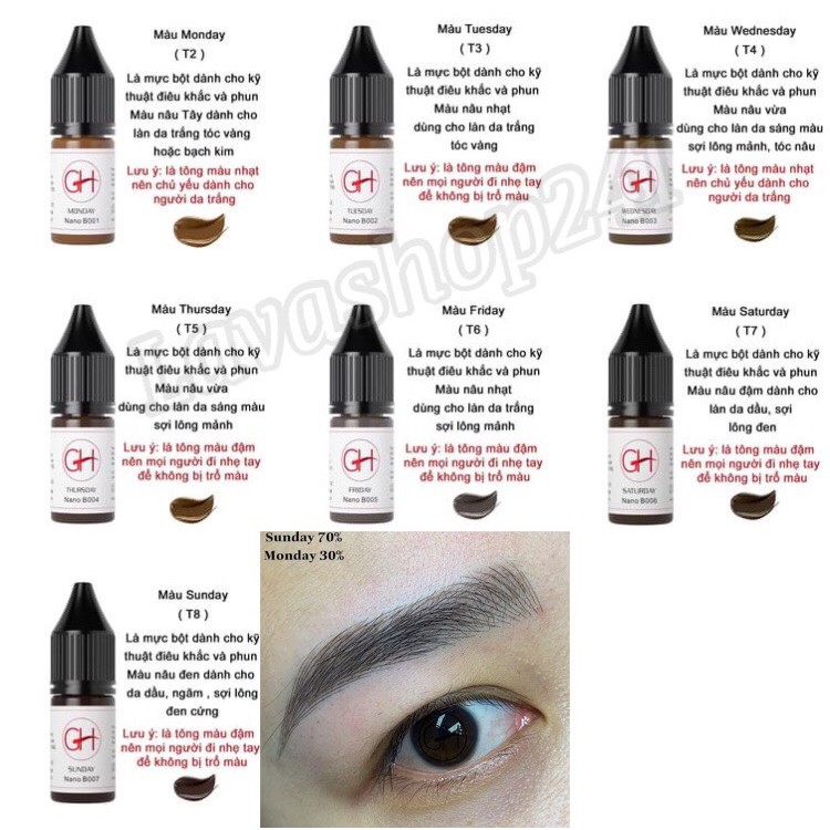 Mực Bột Gh Chuyên Phun Xăm Điêu Khắc Chân Mày Thẩm Mỹ |dcpxhoanganh | BigBuy360 - bigbuy360.vn