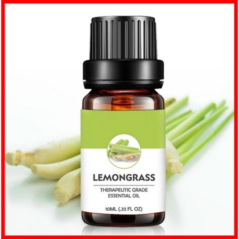 Tinh dầu Sả Chanh Lemongrass 10ML 100% từ thiên nhiên, giúp đuổi muỗi, côn trùng, xông phòng , thơm phòng