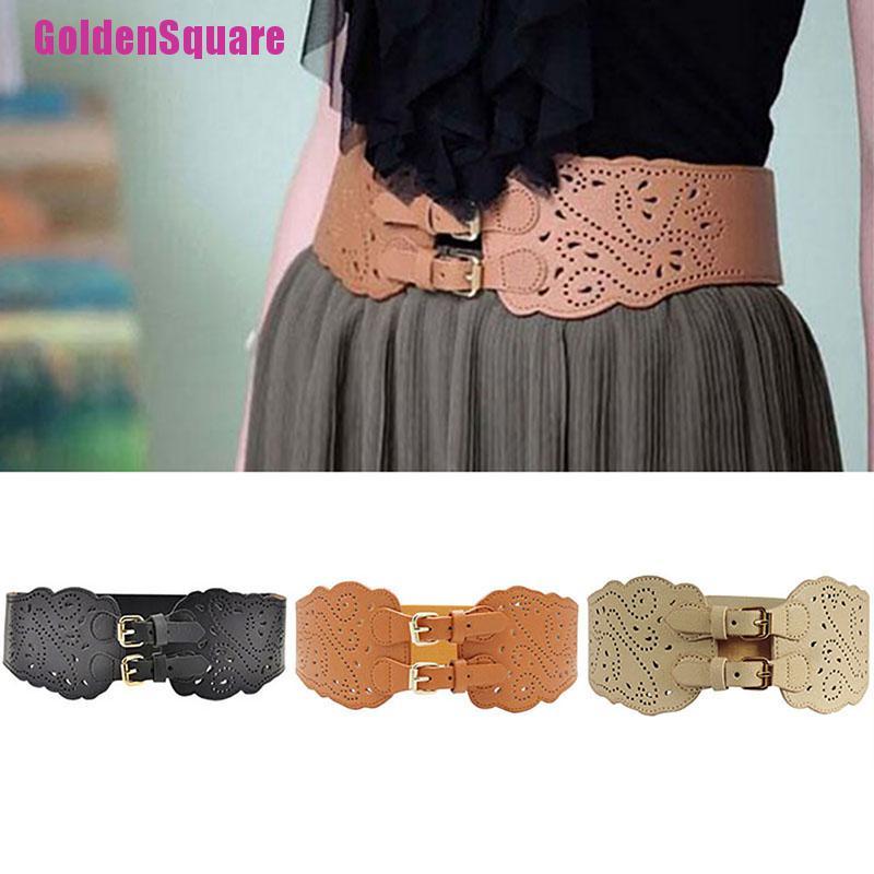 Thắt Lưng Bản Rộng Co Giãn Hai Khóa Cài Thời Trang Cho Nữ