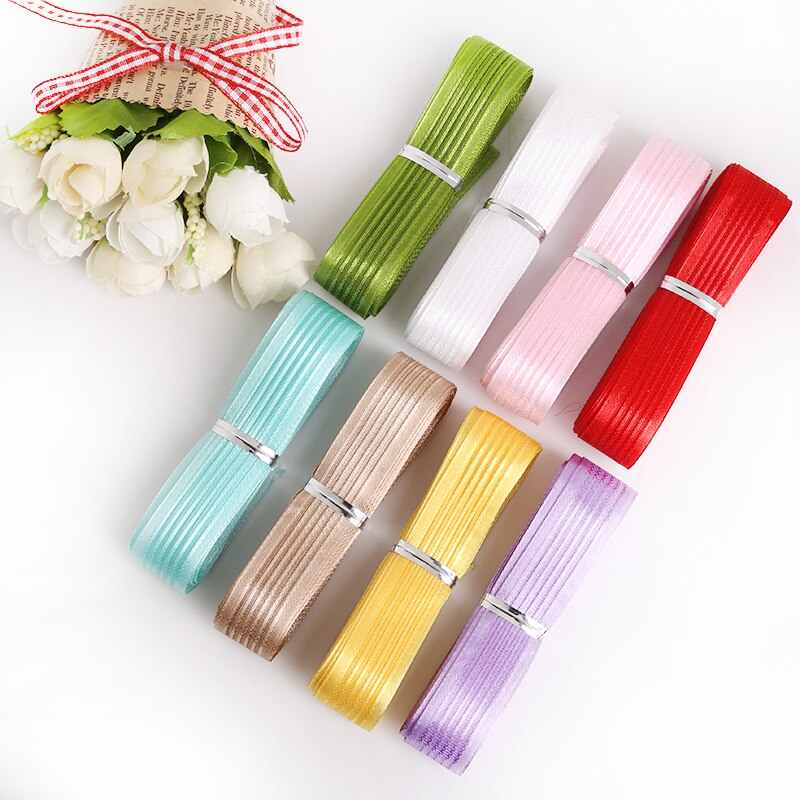Ruy bằng 18mm dùng trang trí tiệc cưới tự làm gói quà tặng thủ công nhiều màu tùy chọn chất lượng cao