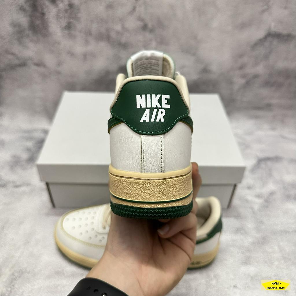 Giày Air Force 1 Low Vintage Gorge Green trắng kem, giày AF1 trắng vệt xanh mẫu mới 2023 dành cho nam nữ