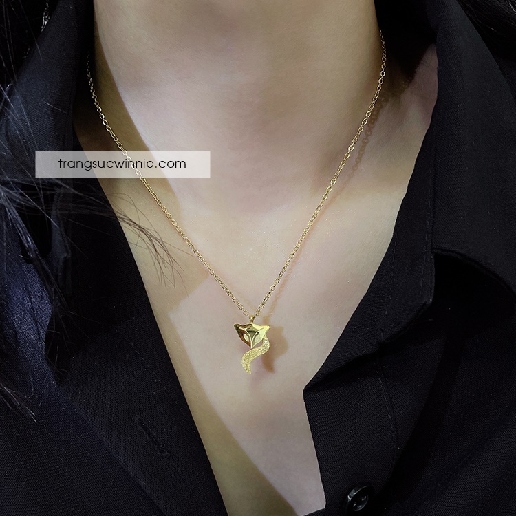 Dây chuyền nữ titan fox vàng gold